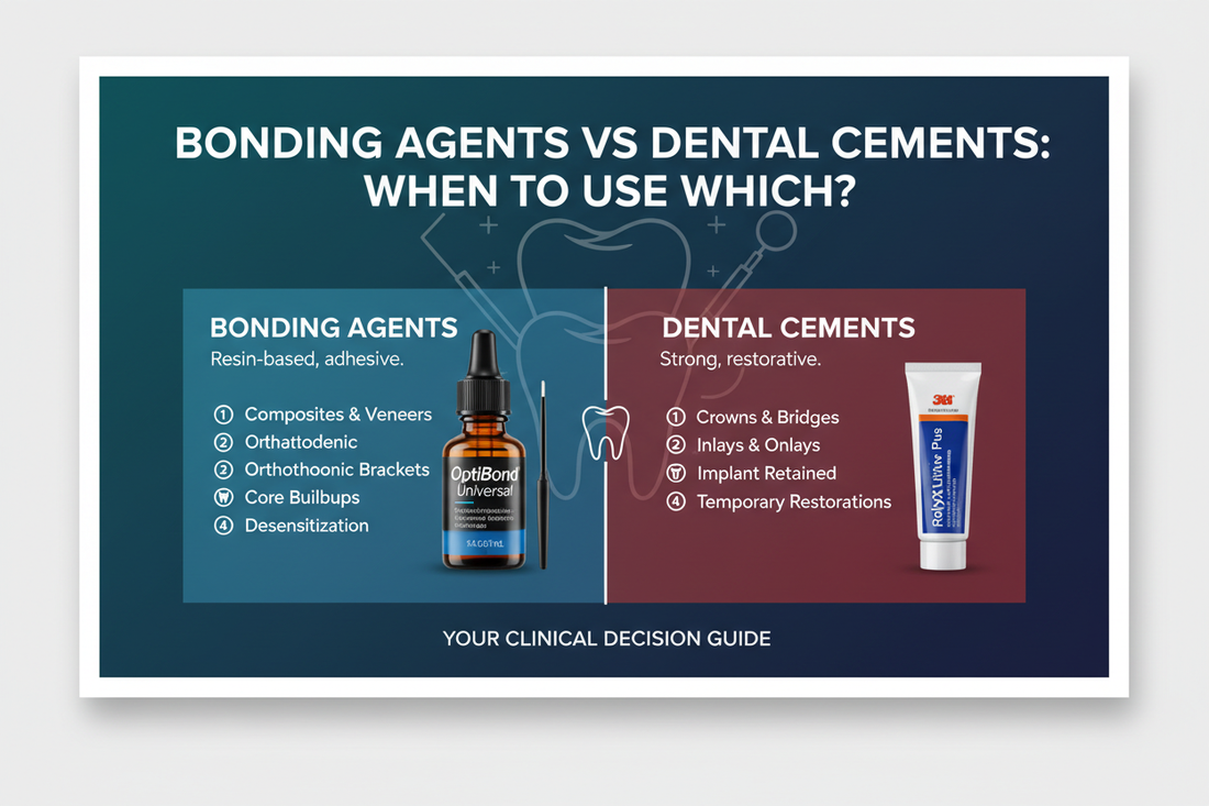 Bonding Agents vs Dental Cements: When to Use Which? — A Practical Guide for Dentists