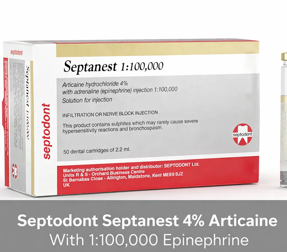 Septodont Septanest 1:100000 with 4% articaine cartridge