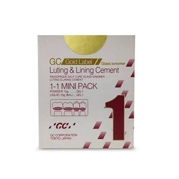 GC Corporation Fuji 1 Luting & Lining Cement – Radiopaque Glass Ionomer for Inlays, Onlays & Crowns