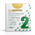 GC Gold Label Universal Restorative Glass Ionomer Cement 1-1 Mini Pack Shade 2 Box for Dentists – Powder 10g and Liquid 7g 5.5mL Radiopaque GIC for Class I to V Restorations by GC Corporation Tokyo Japan
