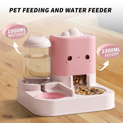 1 Piece Cartoon Cloud Cat Ear Feeding And Water Feeding Integrated Cat And Dog Universal Pet Essential Item For Home And Travel - KedarCart