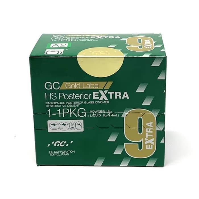 GC Gold Label 9 Extra glass ionomer cement mixing – 10 second mix, 2 min working time, surface strengthening effect in saliva by GC Corporation Japan
