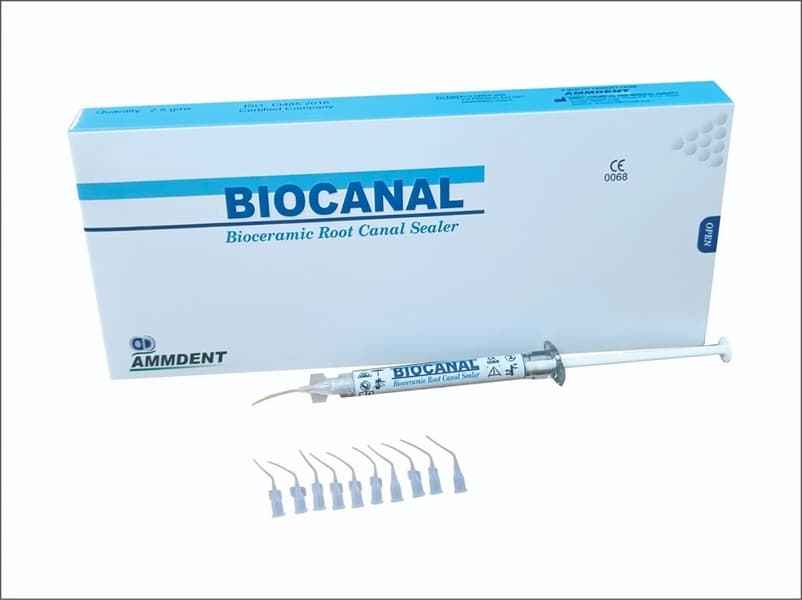 Biocanal root canal sealer 50μm film thickness radiopaque bioceramic by Ammdent