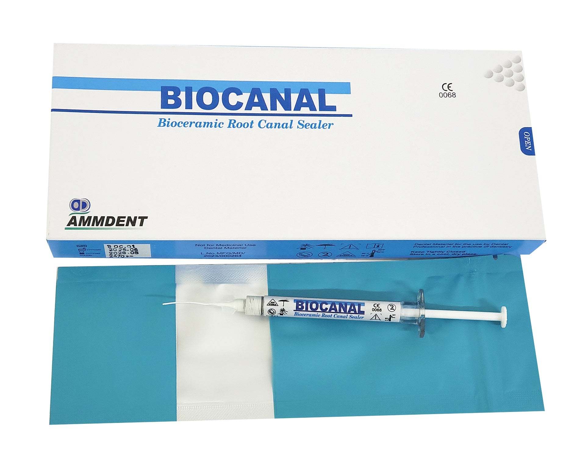 Bioceramic Root Canal Sealer by Ammdent – 50μm Film Thickness, 1-3hr Setting Time