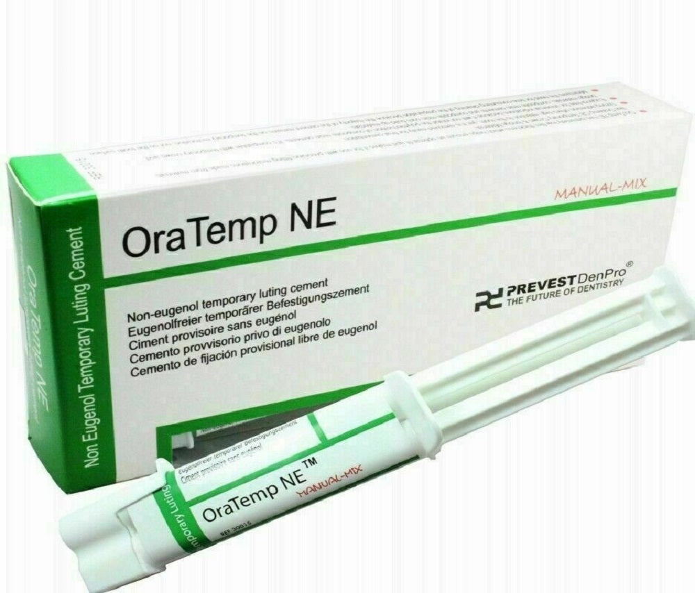 Prevest DenPro OraTemp NE 15g Syringe Non-Eugenol Temporary Dental Cement
