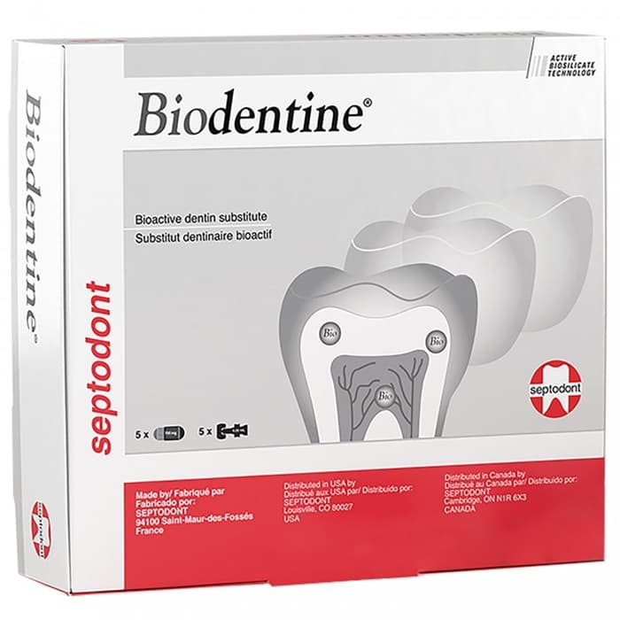 Septodont Biodentine being mixed in capsule mixing device at 4000 RPM