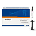 VOCO Calcimol LC product box and syringe light-curing radiopaque calcium hydroxide paste