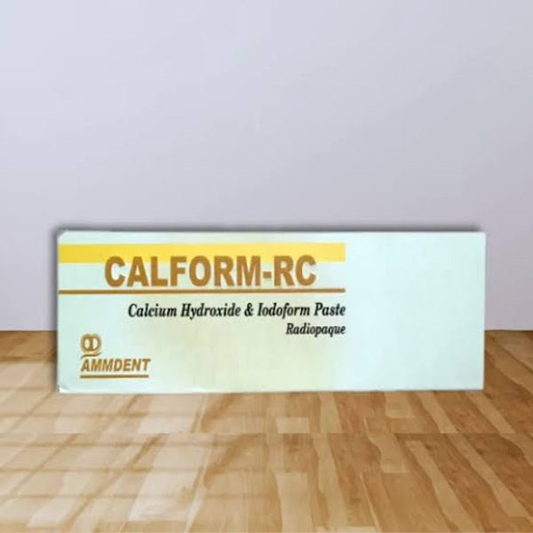 Ammdent Calform-RC Calcium Hydroxide & Iodoform Radiopaque Paste – Intracanal Root Canal Dressing for Endodontic Treatment Worldwide