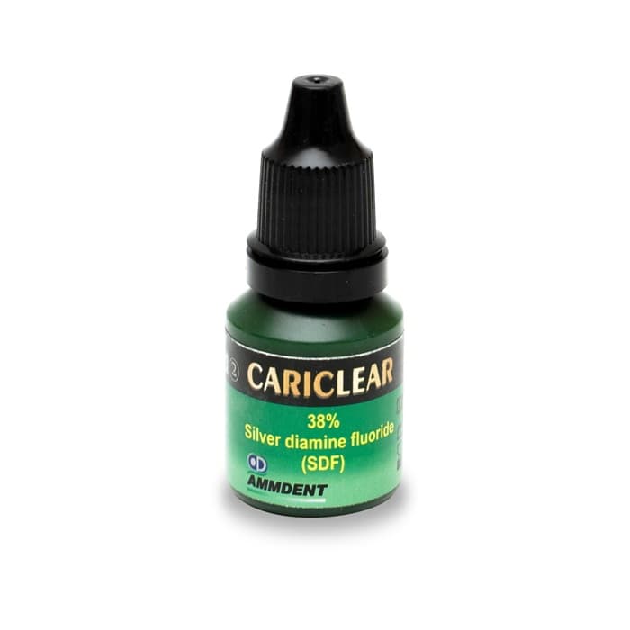 Ammdent Cariclear 38% SDF solution – remineralizes enamel, desensitizes non-carious lesions, safe for pediatric dentistry and deciduous teeth treatment
