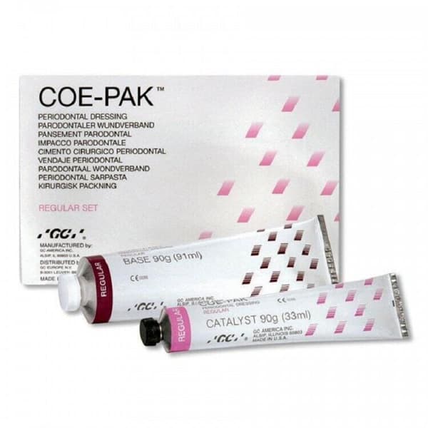 GC COE-PAK Eugenol-Free Periodontal Dressing 90g – two-component wound dressing for post-operative protection after periodontal surgery in dental clinics
