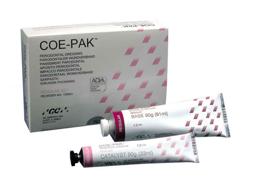 GC COE-PAK Periodontal Dressing Regular Set with Base 90g and Catalyst 90g tubes