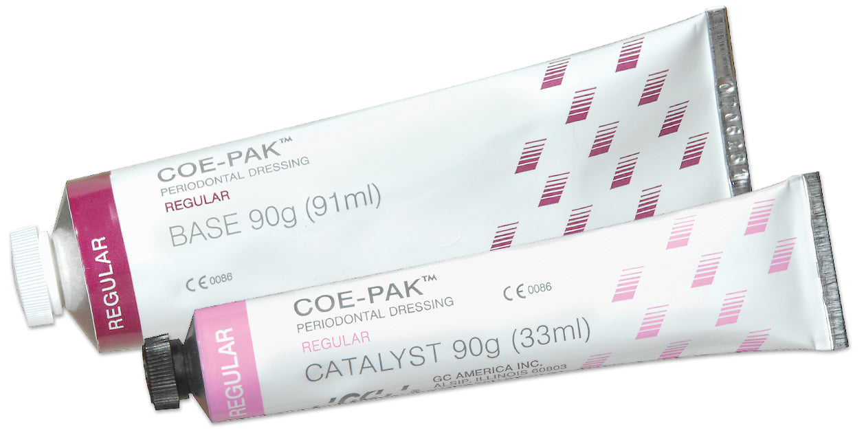 GC Corporation COE-PAK periodontal dressing base and catalyst tubes with box