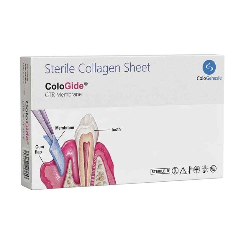 ColoGide biocompatible Type-I collagen membrane for ridge augmentation and GBR procedures