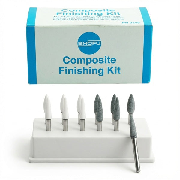Shofu Composite Finishing Kit PN 0302 – FG Shank Carbide Bur Set for Contouring & Finishing Composite Dental Restorations Globally