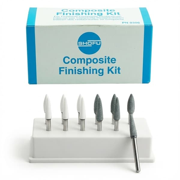 Shofu Composite Finishing Kit PN 0302 – FG Shank Carbide Bur Set for Contouring & Finishing Composite Dental Restorations Globally