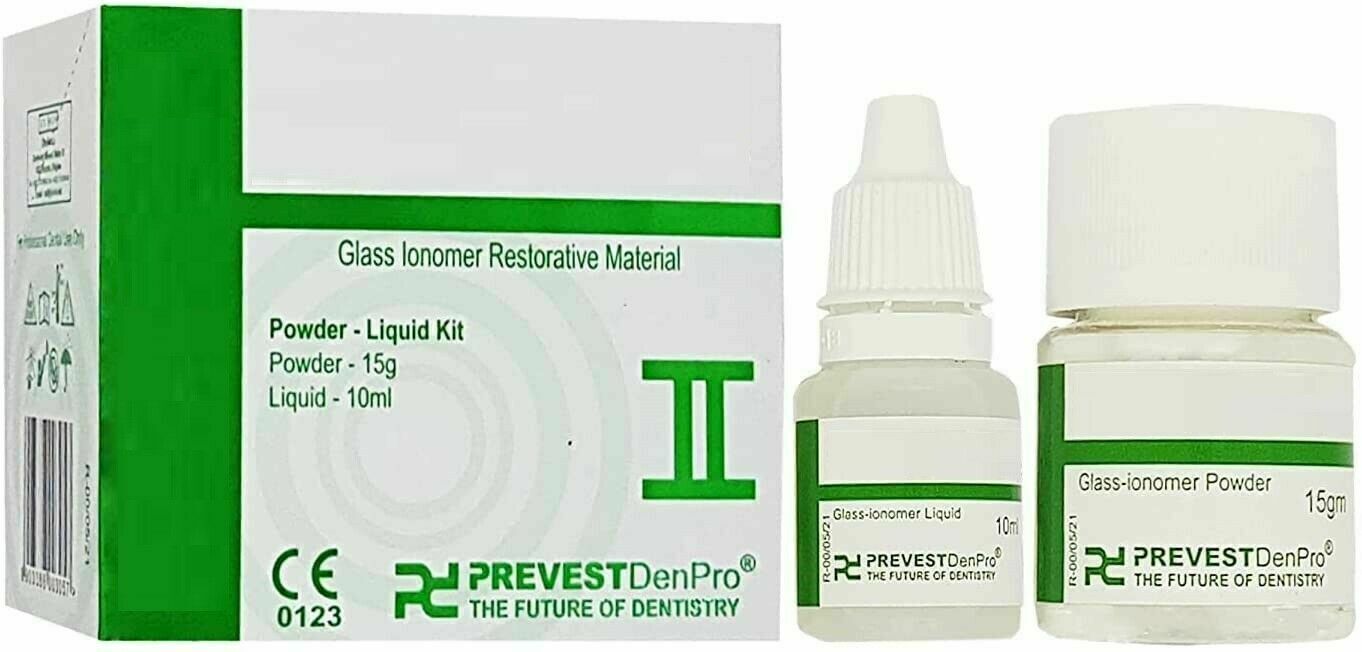 Prevest DenPro Crysta Restorative Glass Ionomer Cement Powder-Liquid Kit