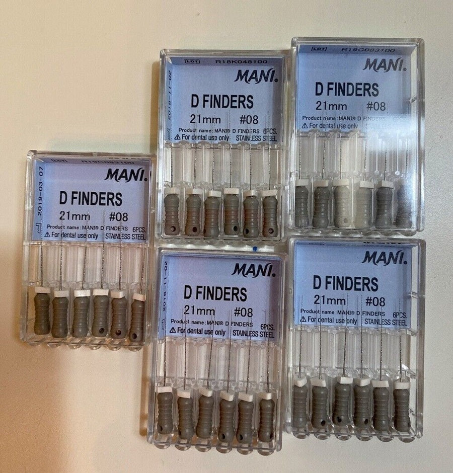 MANI D Finders 25mm Stainless Steel Endodontic Files – Professional Dental Instruments