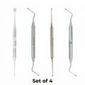VeeCare Complete Surgical Debridement Curette Set of 4 Stainless Steel Dental Instrument
