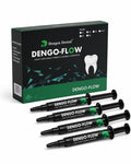 Dengoflow Flowable Composite 4 Syringe Economy Pack by Dengen Dental – Light Cure Nano Hybrid Resin, Shades A1 A2 A3