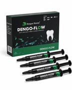 Dengoflow Flowable Composite 4 Syringe Economy Pack by Dengen Dental – Light Cure Nano Hybrid Resin, Shades A1 A2 A3