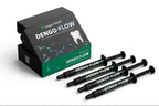 Dengoflow Light Cure Flowable Composite Kit – 4 Syringes with open box packaging by Dengen Dental