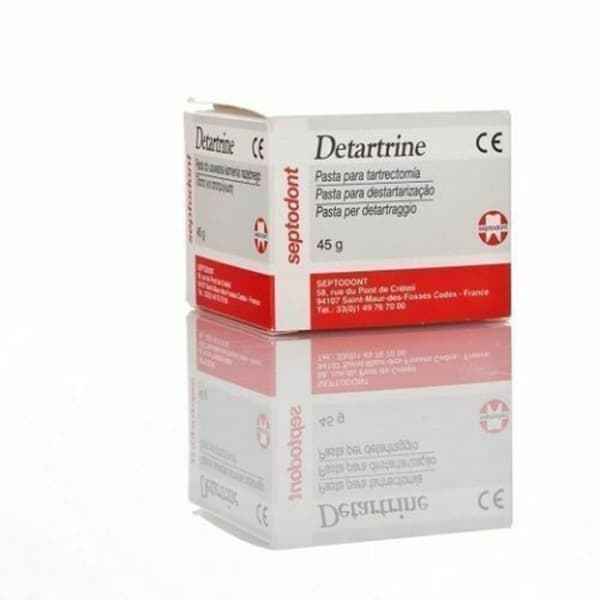 Septodont Detartrine 45g jar essential oils pleasant taste refreshing sensation patient comfort