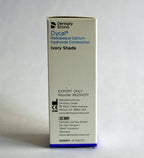 Dentsply Sirona Dycal Radiopaque Calcium Hydroxide Composition box side view – Ivory Shade label – Export Only Reorder 623401Y – CE 0086 marked – Manufactured by Dentsply Caulk Milford DE USA – EC REP Dentsply DeTrey GmbH Konstanz Germany – dental pulp capping liner material
