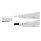 Dentsply Sirona Dycal dental calcium hydroxide composition tubes and mixing pad – Base 13g white tube with white cap and Catalyst 11g white tube with black cap – radiopaque dental pulp capping liner material for direct and indirect pulp capping by Dentsply Sirona USA
