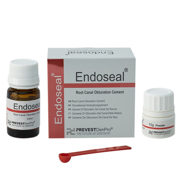 Prevest DenPro Endoseal Root Canal Cement – 20g Powder & 10ml Liquid ZOE Kit for Endodontic Obturation in Dental Clinics Globally