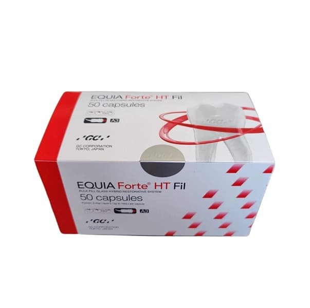 GC EQUIA Forte HT Fil capsule – high translucency bulk fill glass ionomer restorative for posterior Class I and II restorations by dental professionals globally
