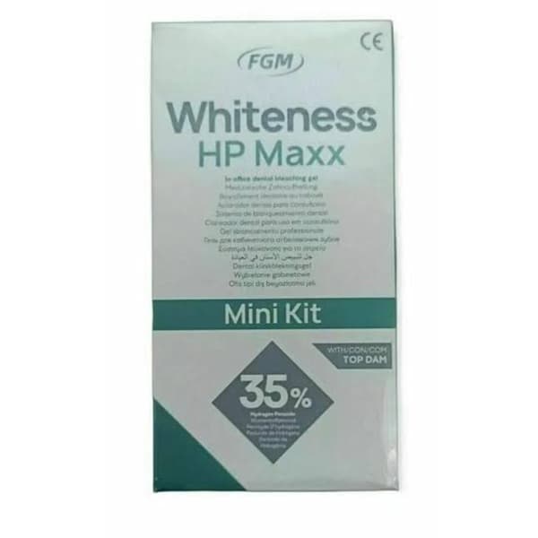FGM Whiteness HP Maxx professional teeth whitening system – treats severe intrinsic and extrinsic staining, pre-restorative whitening before veneers and crowns
