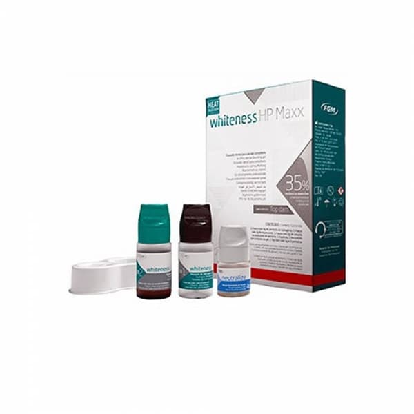 FGM Whiteness HP Maxx 35% whitening gel application – in-office professional teeth whitening for dentists, safe formula with minimal post-treatment sensitivity
