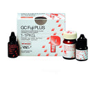 GC Fuji PLUS Radiopaque Reinforced Glass Ionomer Luting Dental Cement 1-1PKG for Dental Professionals – Powder 15g Liquid 8g Conditioner 7g, Permanent Crown and Bridge Cementation by GC Corporation
