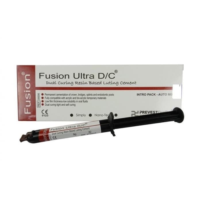 Dual Cure Resin Luting Cement Fusion Ultra – Ceramic Metal Composite Cementation 60 Sec Working Time
