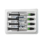 Prevest DenPro Fusion Flo flowable composite syringes with applicator tips – light-cured nano hybrid restorative for Class III IV V restorations by dental professionals
