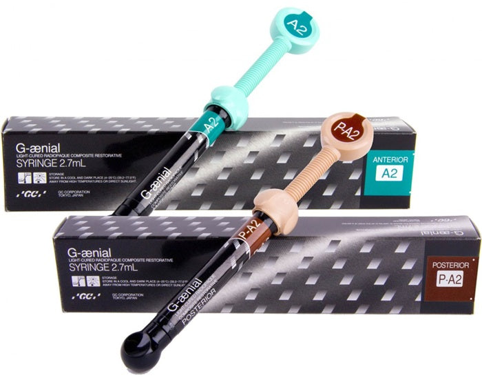 GC G-ænial Posterior P-A2 2.7mL – Trusted Light-Cure Radiopaque Composite Syringe for Posterior Class I & II Restorations Worldwide