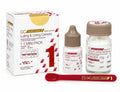 GC Gold Label 1 Glass Ionomer Luting and Lining Dental Cement 1-1 Mini Pack for Dentists – Powder 15g Light Yellow and Liquid 10g 8mL with Red Measuring Spoon, Radiopaque Self-Cure GIC by GC Corporation Tokyo Japan

