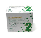 GC Gold Label 2 Universal Restorative Shade 2 Light Yellow – radiopaque fluoride releasing self-cure glass ionomer cement for professional dentists and dental practices worldwide
