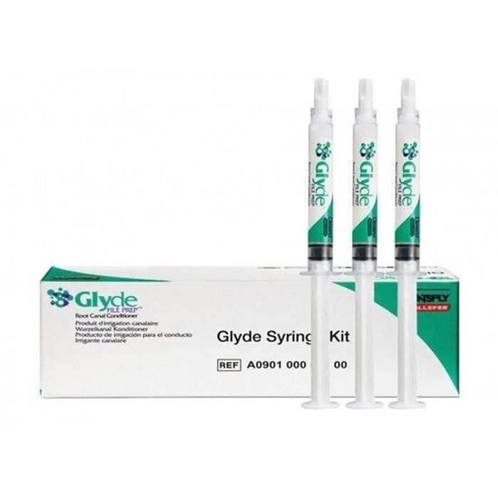 Dentsply Glyde File Prep syringe kit – facilitates smooth glide path creation and NiTi rotary file instrumentation

