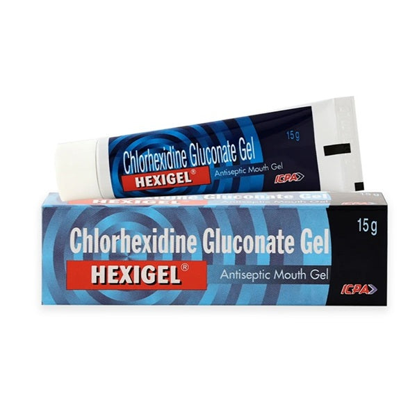 ICPA Hexigel Chlorhexidine Gluconate 1% Antiseptic Mouth Gel 15g – Antibacterial Gum Gel for Gingivitis & Periodontal Care