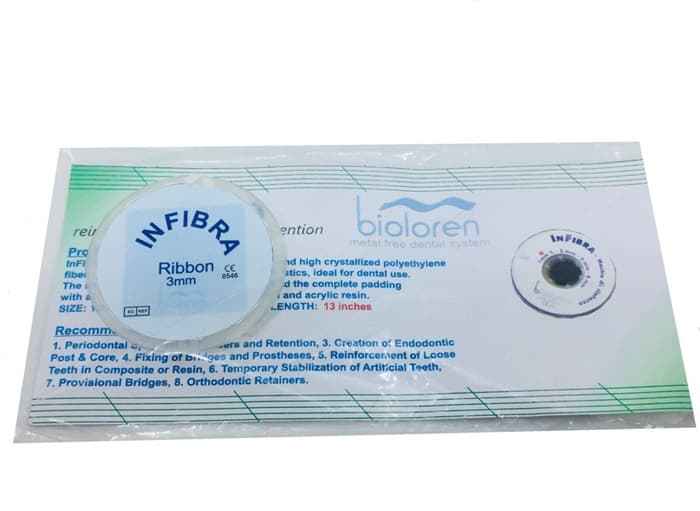 Infibra dental fiber splint by Ammdent – HDPE polyethylene ribbon 1-4mm
