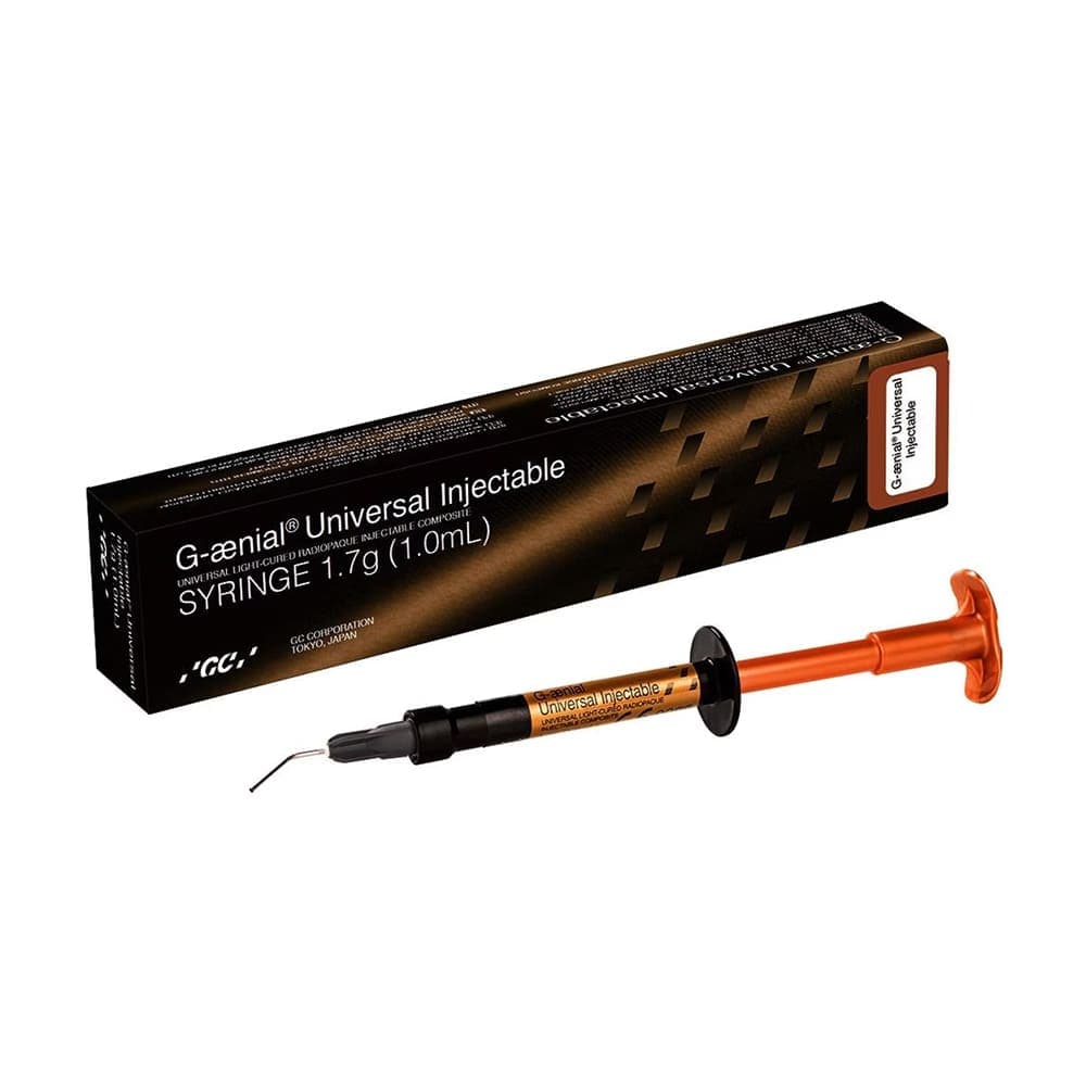GC G-aenial Universal Injectable Light-Cured Radiopaque Dental Composite Syringe 1.7g 1.0mL for Dental Professionals – with Box, Universal Injectable Composite by GC Corporation Tokyo Japan
