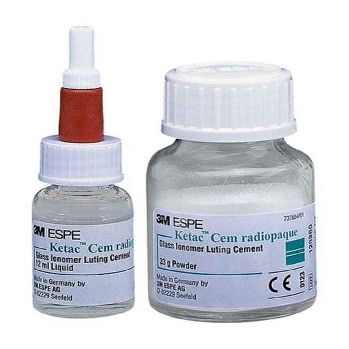 Ketac Cem 3M ESPE Radiopaque – 12ml Liquid and 33g Powder Jar Glass Ionomer Luting Cement Germany
