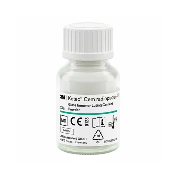 Ketac Cem 3M Radiopaque Glass Ionomer Luting Cement 33g Powder Jar – CE Mark Deutschland GmbH

