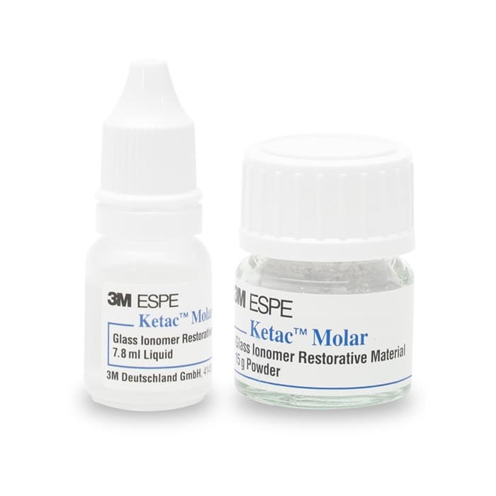 3M ESPE Ketac Molar – 7.8ml Liquid Bottle and 15g Powder Jar Self-Cure GIC Components
