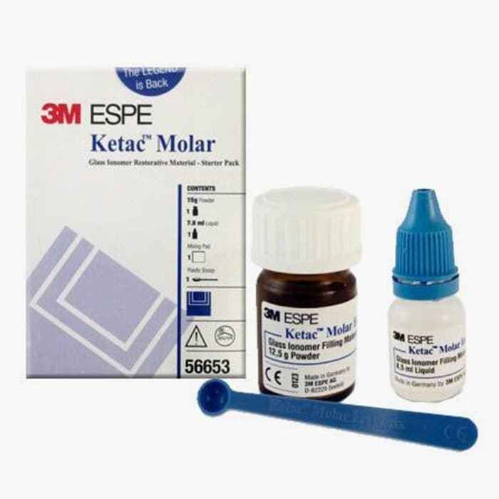 3M ESPE Ketac Molar Starter Pack – Glass Ionomer Filling Material with Powder, Liquid and Scoop
