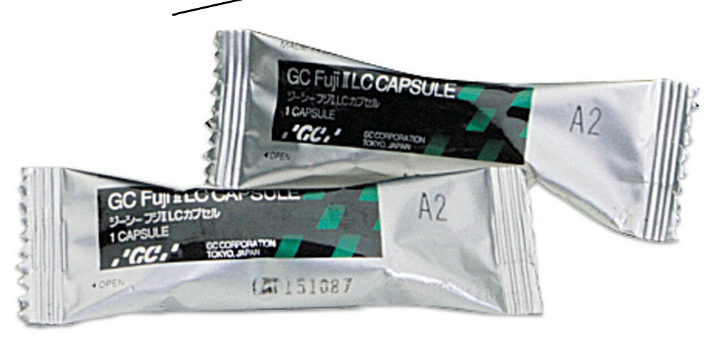 GC Fuji II LC Capsule Pack Contents – 50 Single-Use Capsules for Anterior Posterior Restorations