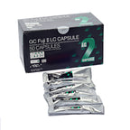GC Fuji II LC Capsule Box Front View – Radiopaque Reinforced Glass Ionomer Dental Restorative 50 Caps