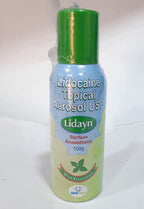 Lidayn Mint Flavoured Lidocaine Topical Aerosol USP 100g – Comfortable Dental Surface Anaesthetic