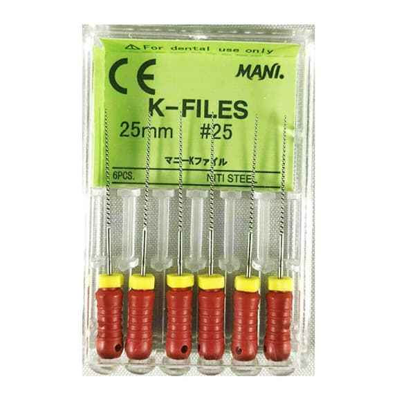 Mani Endodontic K-Files – Precision Engineered Durable Stainless Steel Hand Files
